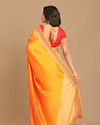 alt message - Mohey Women Mustard Yellow Embroidered Saree image number 3